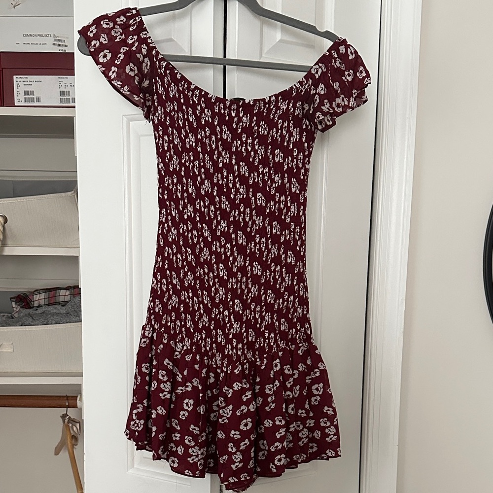 Zara Floral Off-Shoulder Dress